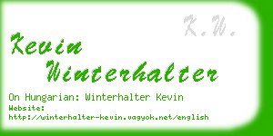 kevin winterhalter business card